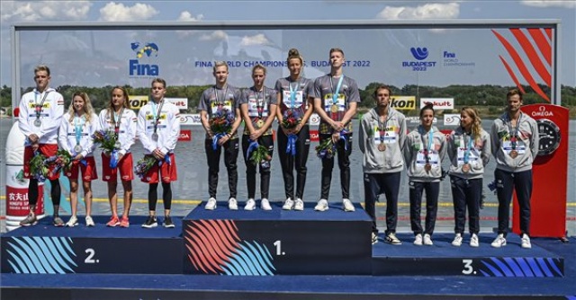 Vizes vb 2022 - Nyíltvízi úszás - Magyar ezüstérem a nyíltvízi úszók csapatversenyében