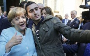 Anas Modamani selfie with Angela Merkel