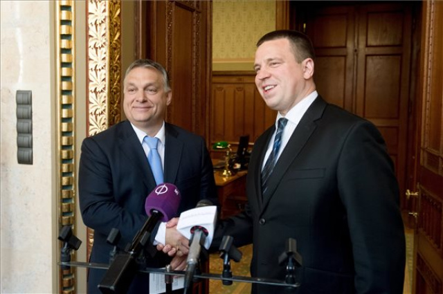 Az észt kormányfővel tárgyalt Orbán Viktor