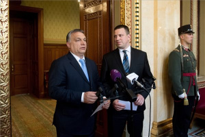 Az észt kormányfővel tárgyalt Orbán Viktor