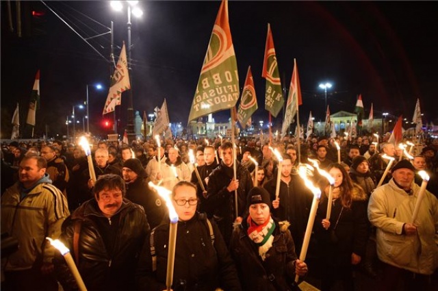 A Jobbik tüntetése Budapesten 