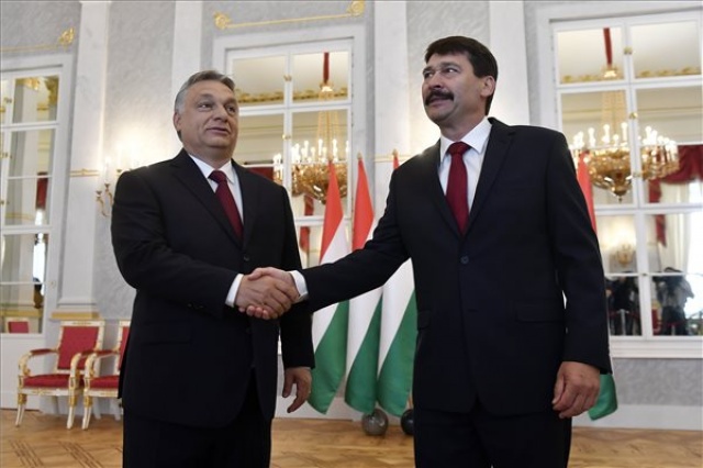 Áder János és Orbán Viktor találkozója