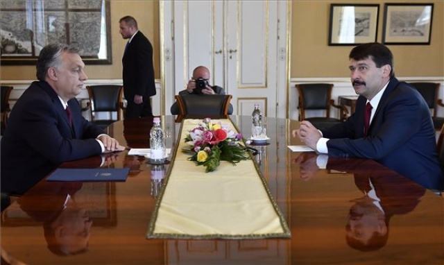 Áder János és Orbán Viktor találkozója
