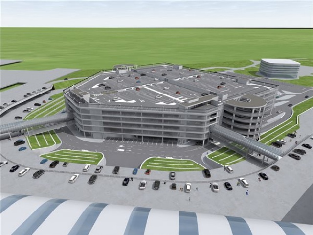 Hatszintes parkolóház épül a Liszt Ferenc-repülőtéren