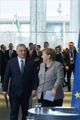 Angela Merkel és Orbán Viktor találkozója Berlinben