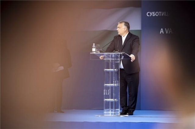Orbán Viktor és Aleksandar Vucic szerb elnök Horgoson 