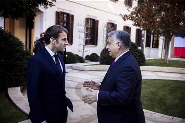 Orbán Viktor fogadta Emmanuel Macron francia elnököt 