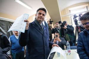 Választás 2022 - Leadta szavazatát Márki-Zay Péter, az Egységben Magyarországért miniszterelnök-jelöltje