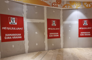 KFC felújítás Árkád Szeged