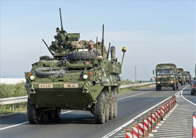 Megérkezett Magyarországra a NATO hadgyakorlaton résztvevő amerikai katonai konvoj