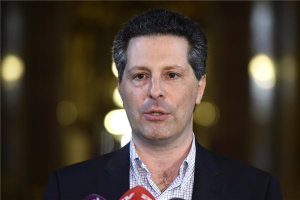 Schiffer András, az LMP távozó frakcióvezetőjének sajtótájékoztatója