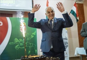  Születésnapján köszöntötték a birkózók az olimpiai bajnok Varga Jánost