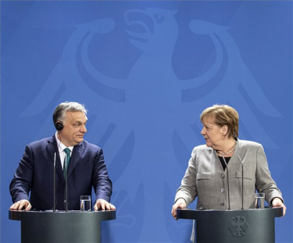 Angela Merkel és Orbán Viktor találkozója Berlinben