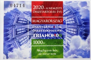 Trianon 100 - Bélyegblokkot bocsátott ki a Magyar Posta az évfordulóra