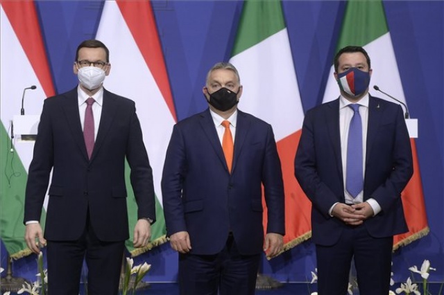 Orbán Viktor találkozója Matteo Salvinivel és Mateusz Morawieckivel Budapesten