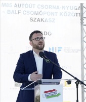 Átadták az M85-ös autóút út Csorna-nyugat és Balf csomópont közötti szakaszát