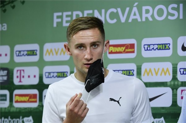 A Ferencváros sajtótájékoztatója a Slavia Praha elleni BL-mérkőzés előtt