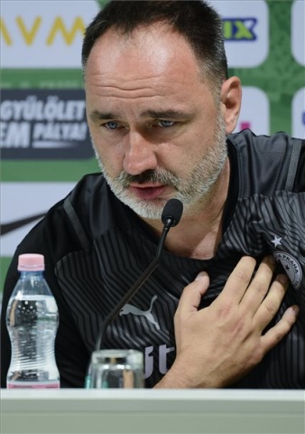 A Ferencváros sajtótájékoztatója a Slavia Praha elleni BL-mérkőzés előtt
