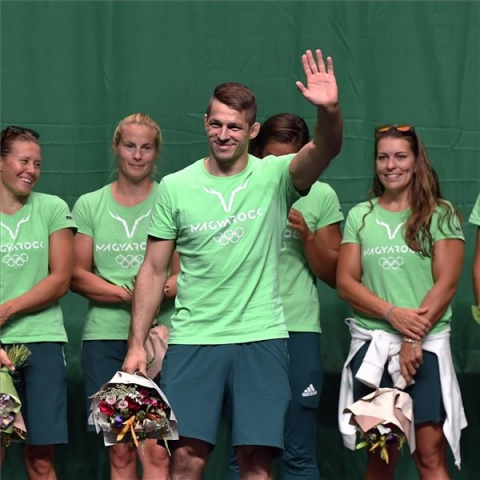 Tokió 2020 - A magyar olimpiai csapat ünnepélyes fogadása Budapesten