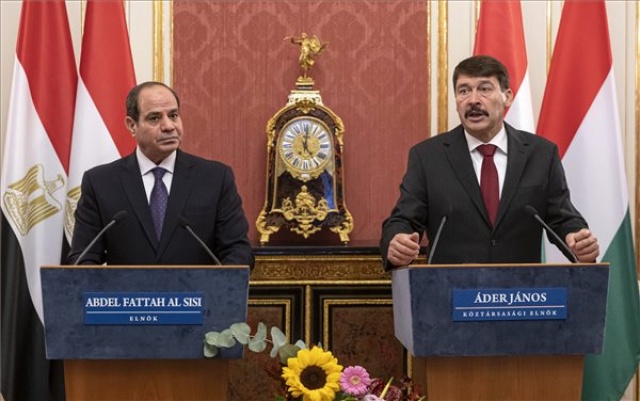 Áder János fogadta az egyiptomi elnököt