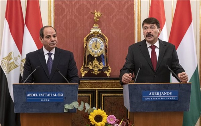 Áder János fogadta az egyiptomi elnököt