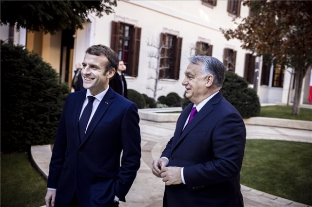 Orbán Viktor fogadta Emmanuel Macron francia elnököt 