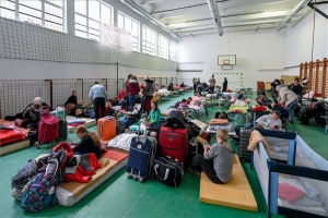Ukrajnai háború - Ukrajnából érkezett menekültek egy tiszabecsi szálláshelyen 