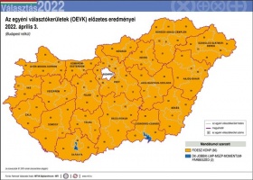 Választás 2022 - Az egyéni választókerületek (OEVK) előzetes eredményei