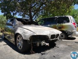 Kiégett egy BMW Szegeden