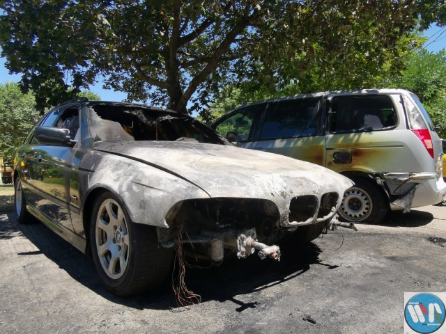 Kiégett egy BMW Szegeden