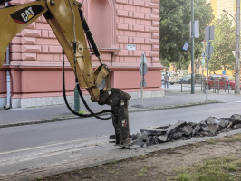 Aradi vértanúk tere munkálatok