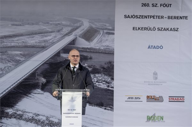 Átadták a 260-as számú főút Sajószentpéter - Berente elkerülő szakaszát 