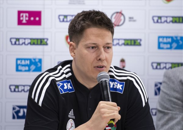 Férfi kézilabda olimpiai selejtező - A magyar válogatott sajtótájékoztatója