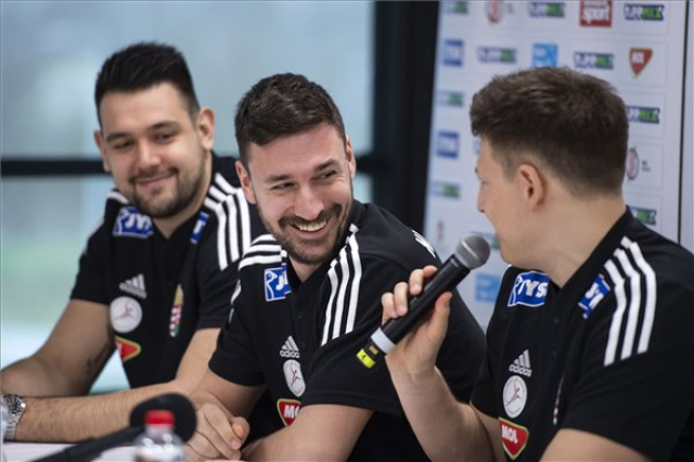 Férfi kézilabda olimpiai selejtező - A magyar válogatott sajtótájékoztatója