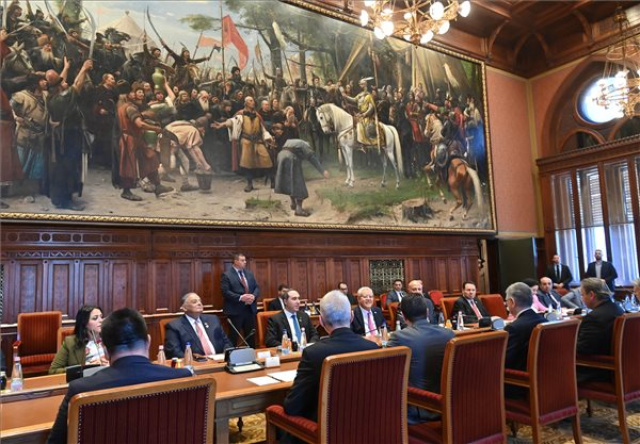 Kövér László fogadta az egyiptomi képviselőház elnökét 