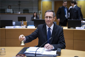 EU-elnökség - Varga Mihály az Ecofin ülésén Brüsszelben 