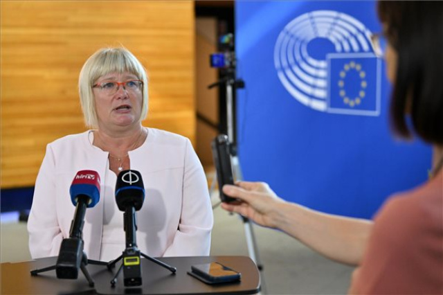 Gál Kinga sajtótájékoztatója Strasbourgban