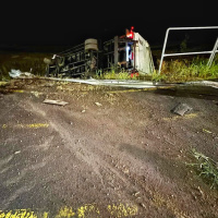 Baleset a 47-es főúton, a mártélyi körforgalomnál.