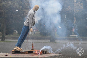 Pirotechnikai eszközök veszélyeinek bemutatója