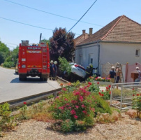Baleset a Gőzmalom utcánál Szőregen