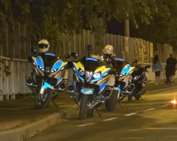 Rendőrségi ellenőrzés a Belvárosi hídon