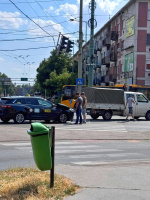 Baleset a Párizsi körút és a Kossuth Lajos sgt. kereszteződésében