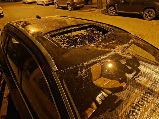 Fa zuhant egy Volvóra a Gyertyámos utcában