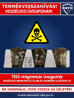 Visszahívott virágmintás pohár