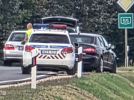 Baleset Domaszék határában, az 55-ös főúton