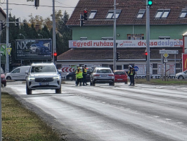 Rendőri ellenőrzés a Budapesti úton