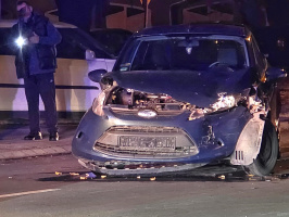 Két személyautó ütközött a Damjanich utcában Szegeden