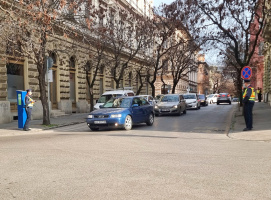 Közúti ellenőrzés Szeged belvárosában