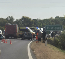 Baleset a 47=es főúton Algyőnél