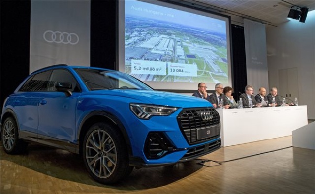 Az Audi Hungaria Zrt. éves sajtótájékoztatója Győrben